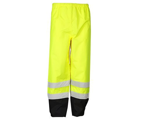 High-Vis Rain Pants with Black Bottoms