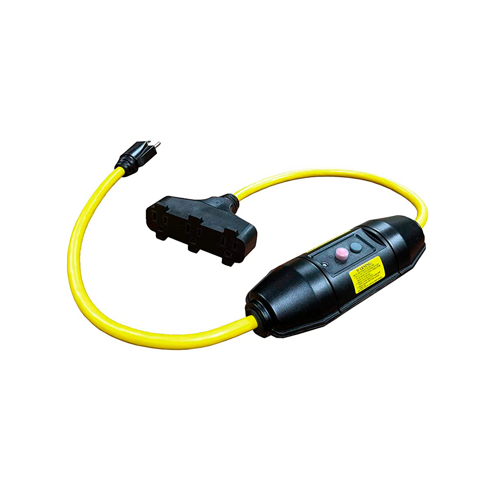 3' 15 AMP Triple Tap GFCI Extension Cord