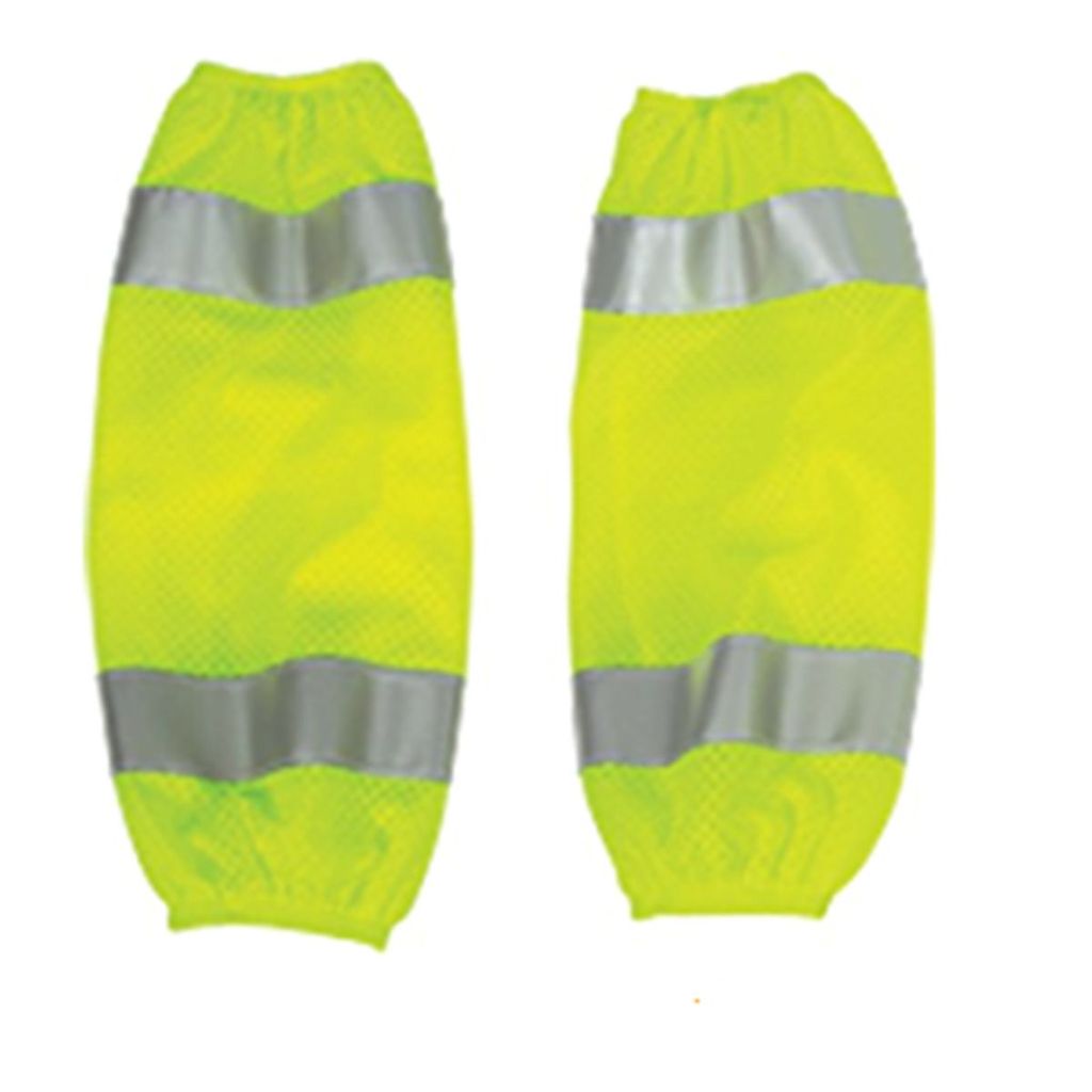 Mesh Leg Gaiters W/ Silver Reflectives, Lime