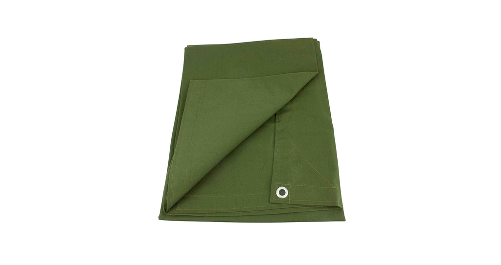 8' x 10' Canvas Tarp w/ grommets, green