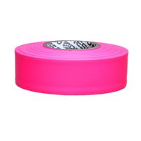 1-3/16" x 150' HI-VIS (Glow) Plastic Flagging Tape, Pink