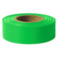 1-3/16" x 150' HI-VIS (Glow) Plastic Flagging Tape, Lime