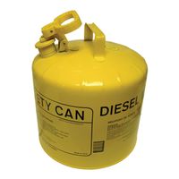 5-Gal Metal Safety Diesel Gas Can, Yellow