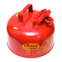 2-Gal Metal Safety Gas Can, Red