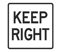Keep Right Roll-Up Sign with Overlay