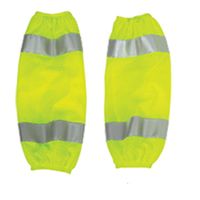 Mesh Leg Gaiters W/ Silver Reflectives, Lime