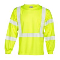 Class 3 Lime Long Sleeve Shirt W/ Silver Reflective, 3XL