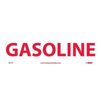 "Gasoline" Sign Decal 12x4 Red/White