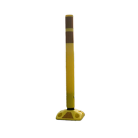 Shur-Flex 36" SD Yellow Post w/ round top and yellow 7x7 Base, 2-3" AR1000 Wraps