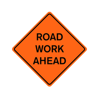 "Road Work Ahead" Sign 36x36, B/O ACM DG (W20-1(1))