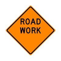 "Road Work _____" Sign 48x48 ACM DG B/O (W20-1(1))