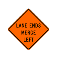 "Lane Ends Merge ______" Sign 48x48 ACM DG B/O (W9-2(1)L/R)