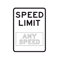 "Speed Limit ____" Sign 24x30, .100 Alu  HI B/W (R2-1)