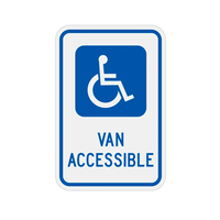 Van Accessible Sign  White/Blue (5052-H38)